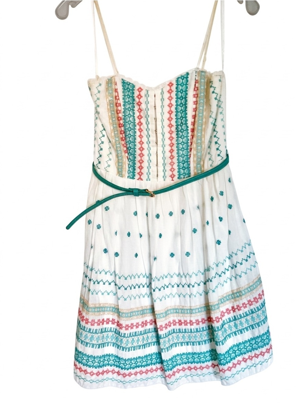 City Triangles Boho Embroidered Bustier Mini Dress